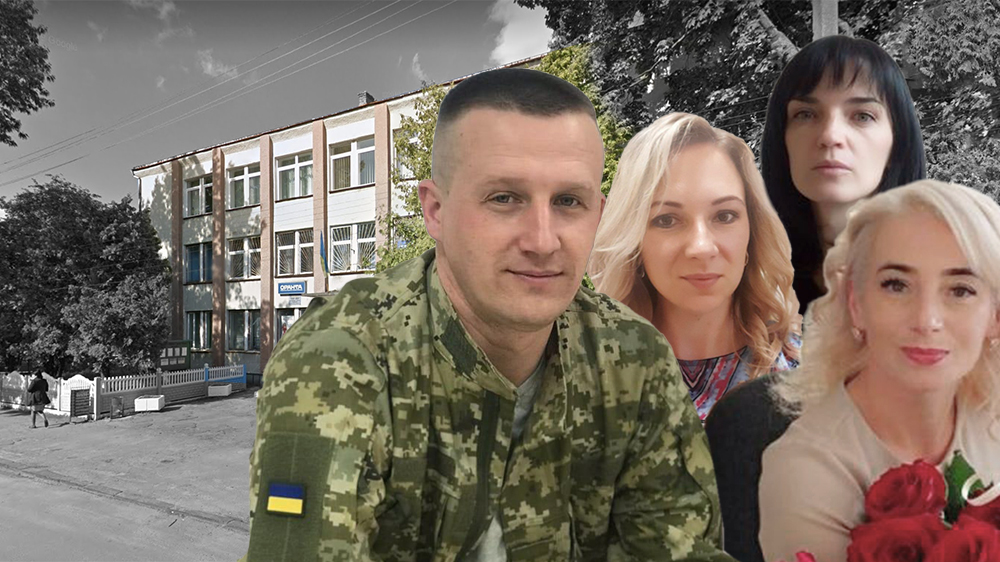 Богдан Квачук з заступницею Вікторією Ніколайчук, секретарка сільради Наталія Пронькіна, секретарка виконкому Марина Полюхович
