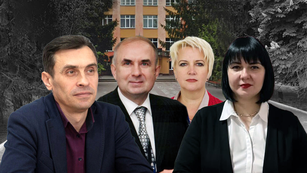 Проректор Рівненської медичної академії Володимир Баб'як, ексректор Рівненської медичної академії Ростислав Сабадишин, головна бухгалтерка Вікторія Якимчук, проректорка Оксана Штрімайтіс (зліва направо) 