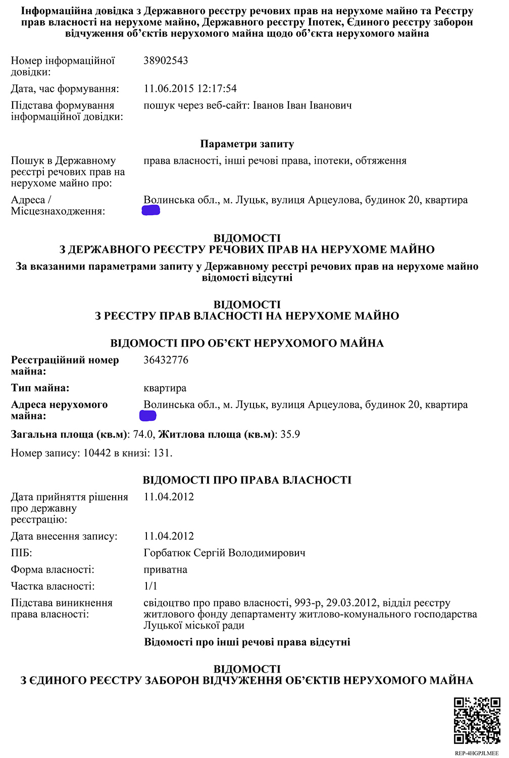 квартира Горбатюка