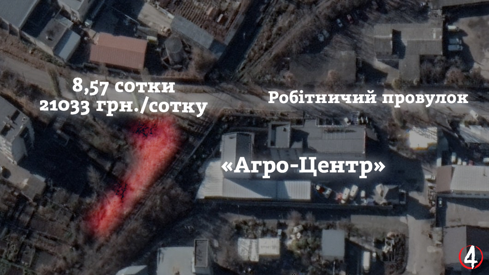 Ділянка, яку придбала Салямон, – ліворуч від будівлі «АгроЦентру», через залізничні колії. 
