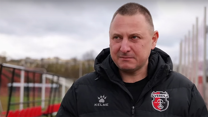 Директор фірми «Фіалка» Юрій Фалко. Стопкадр з відео НФК «Верес» з youtube-каналу «Veres TV»